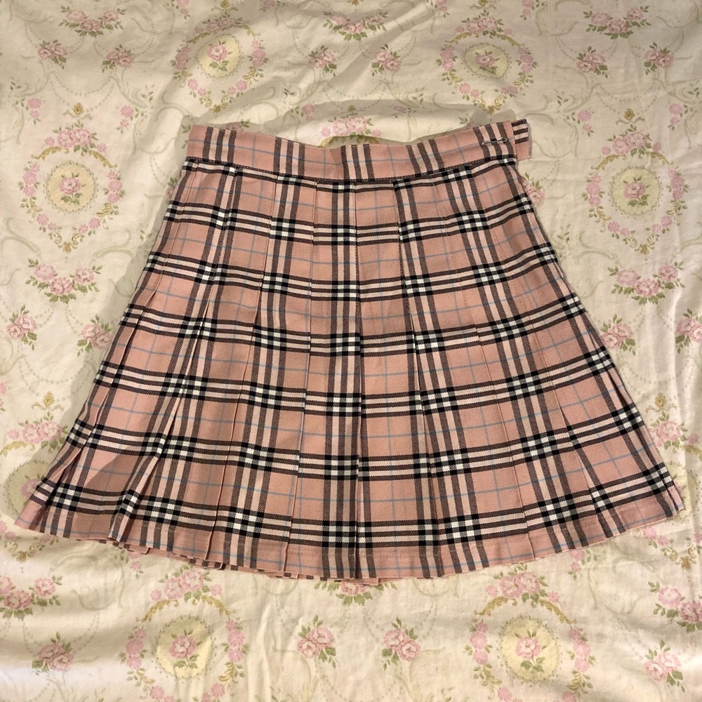 Bubbles pink pleated miniskirt
